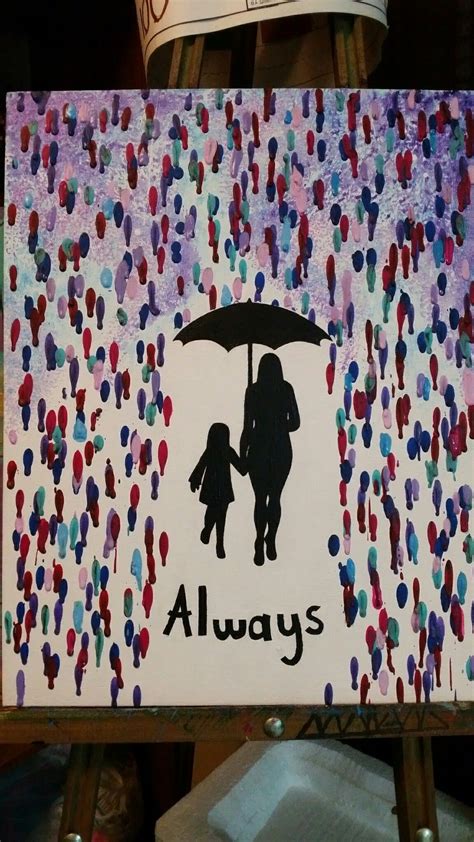 easy canvas painting for mom